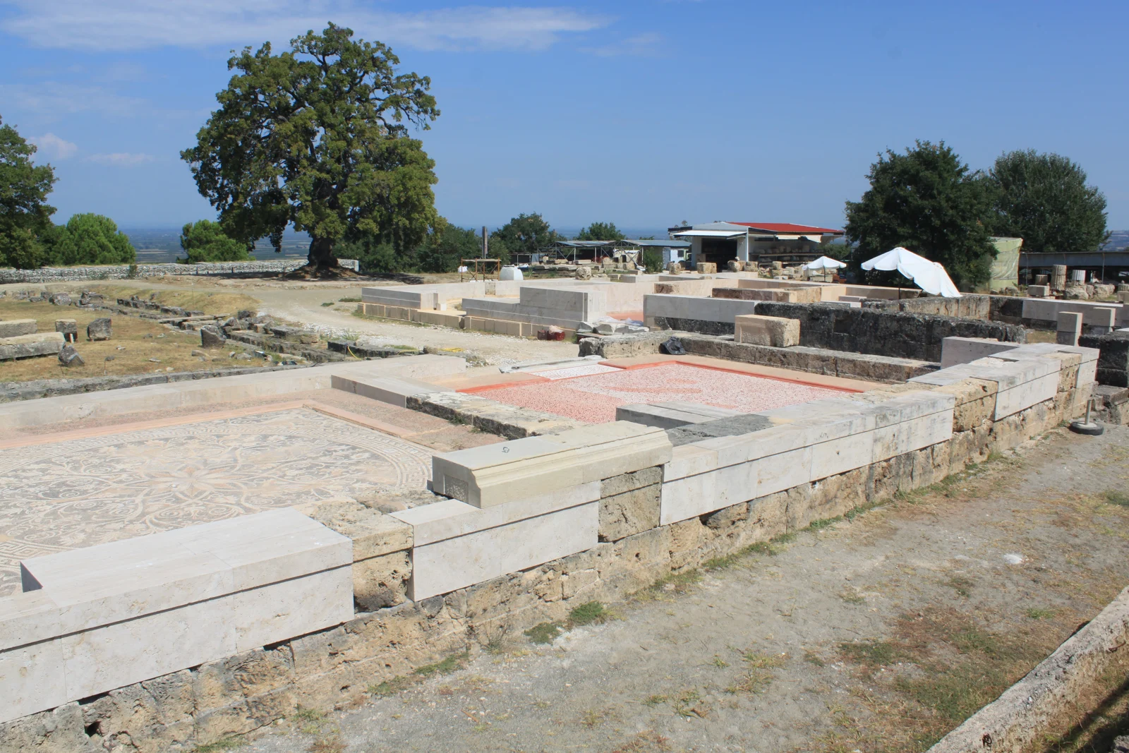 Context: the palace at Aigai, one of the Macedonian royal landscapes discussed in the feature.