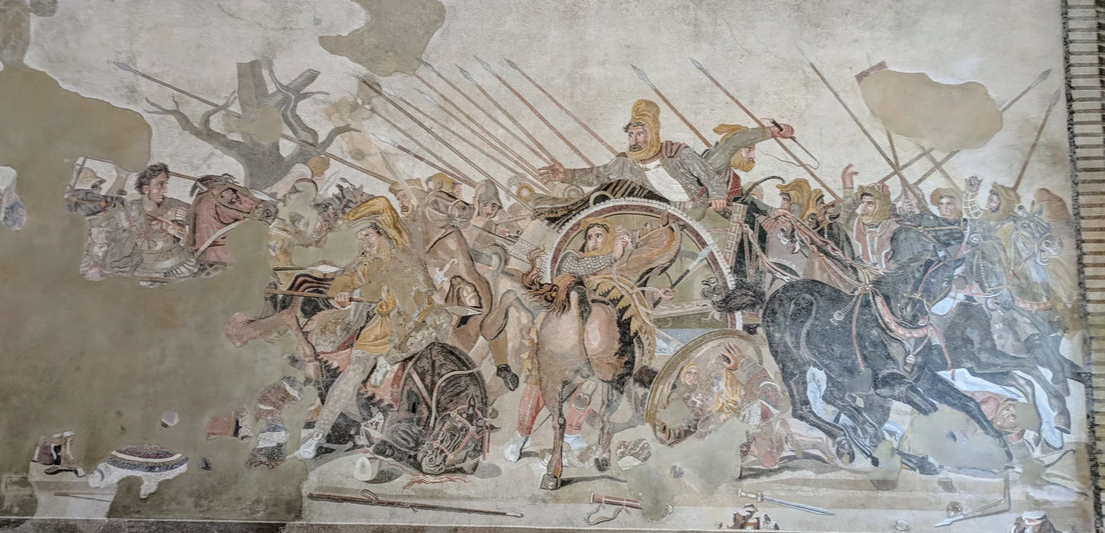 Alexander Mosaic in Naples, photographed June 2018.