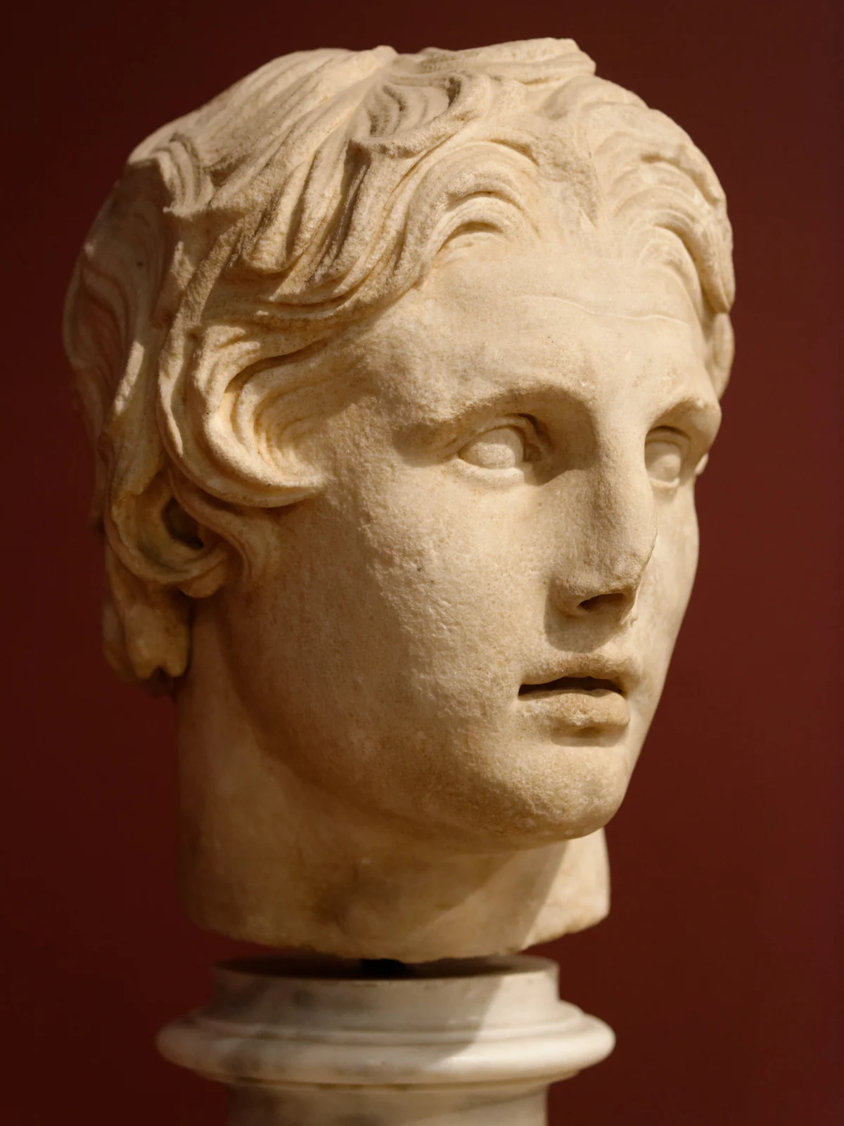 Context: a different, Hellenistic portrait from Pergamon; not the head returned to Italy.